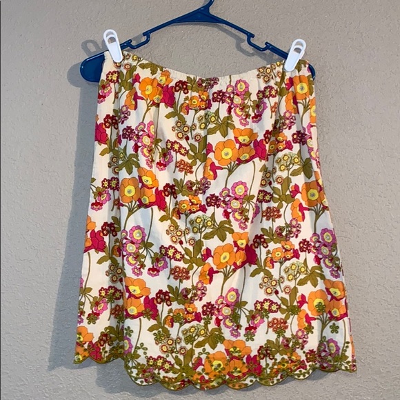 J. Jill Dresses & Skirts - Cream Orange Green Pink J.Jill Size S Midi Skirt